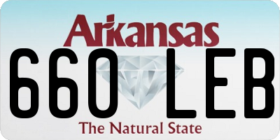 AR license plate 660LEB