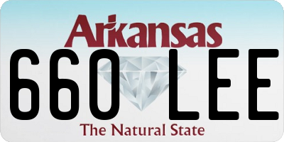 AR license plate 660LEE
