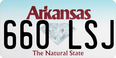 AR license plate 660LSJ