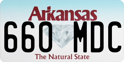 AR license plate 660MDC