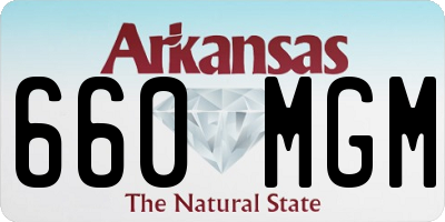 AR license plate 660MGM