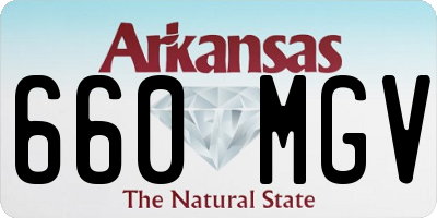 AR license plate 660MGV