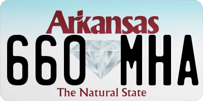 AR license plate 660MHA