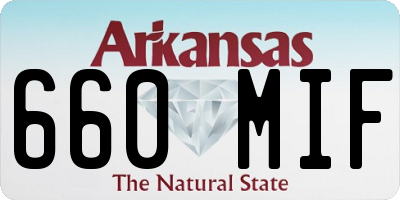 AR license plate 660MIF