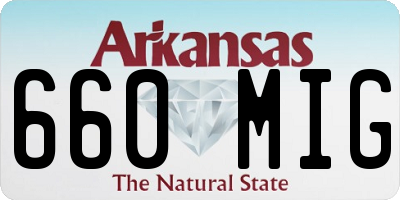 AR license plate 660MIG