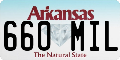 AR license plate 660MIL