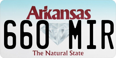 AR license plate 660MIR