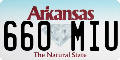 AR license plate 660MIU