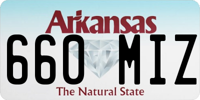 AR license plate 660MIZ