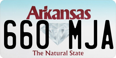 AR license plate 660MJA