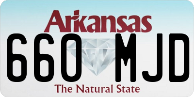 AR license plate 660MJD