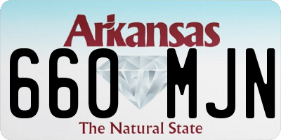 AR license plate 660MJN