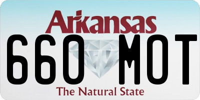 AR license plate 660MOT