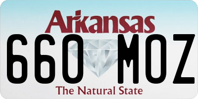 AR license plate 660MOZ