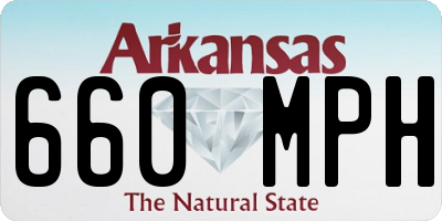 AR license plate 660MPH