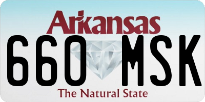 AR license plate 660MSK