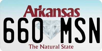 AR license plate 660MSN