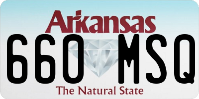 AR license plate 660MSQ
