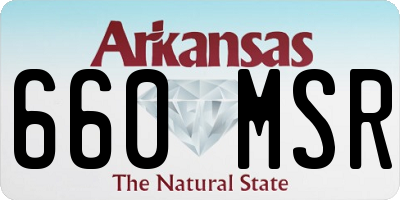 AR license plate 660MSR
