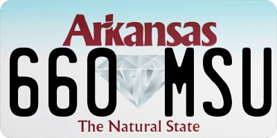 AR license plate 660MSU