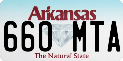 AR license plate 660MTA