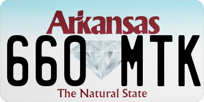 AR license plate 660MTK