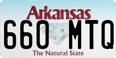 AR license plate 660MTQ