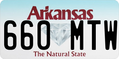 AR license plate 660MTW