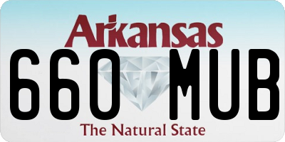 AR license plate 660MUB