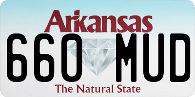 AR license plate 660MUD
