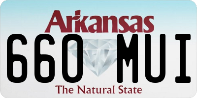 AR license plate 660MUI