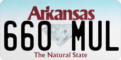 AR license plate 660MUL