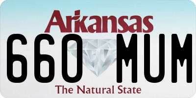 AR license plate 660MUM