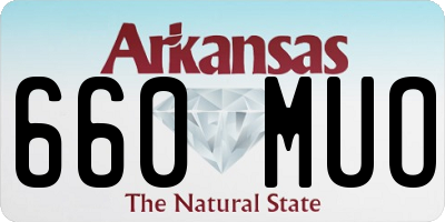 AR license plate 660MUO