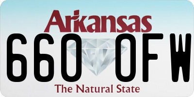 AR license plate 660OFW