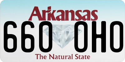 AR license plate 660OHO