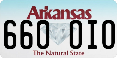 AR license plate 660OIO