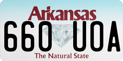 AR license plate 660UOA