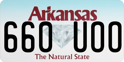 AR license plate 660UOO