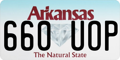 AR license plate 660UOP