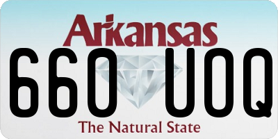 AR license plate 660UOQ