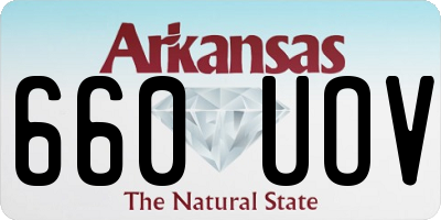 AR license plate 660UOV