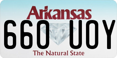 AR license plate 660UOY