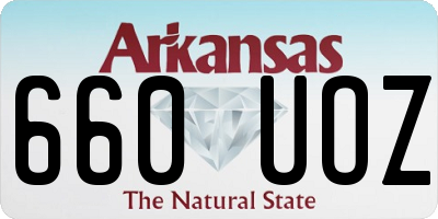 AR license plate 660UOZ