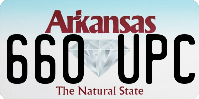 AR license plate 660UPC