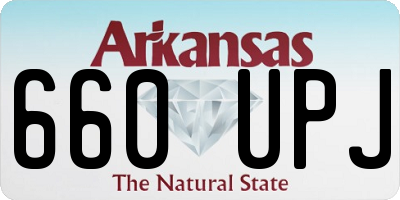 AR license plate 660UPJ