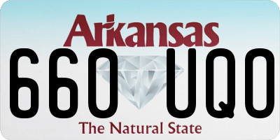 AR license plate 660UQO