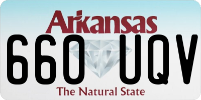 AR license plate 660UQV