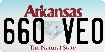 AR license plate 660VEO