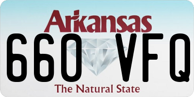 AR license plate 660VFQ